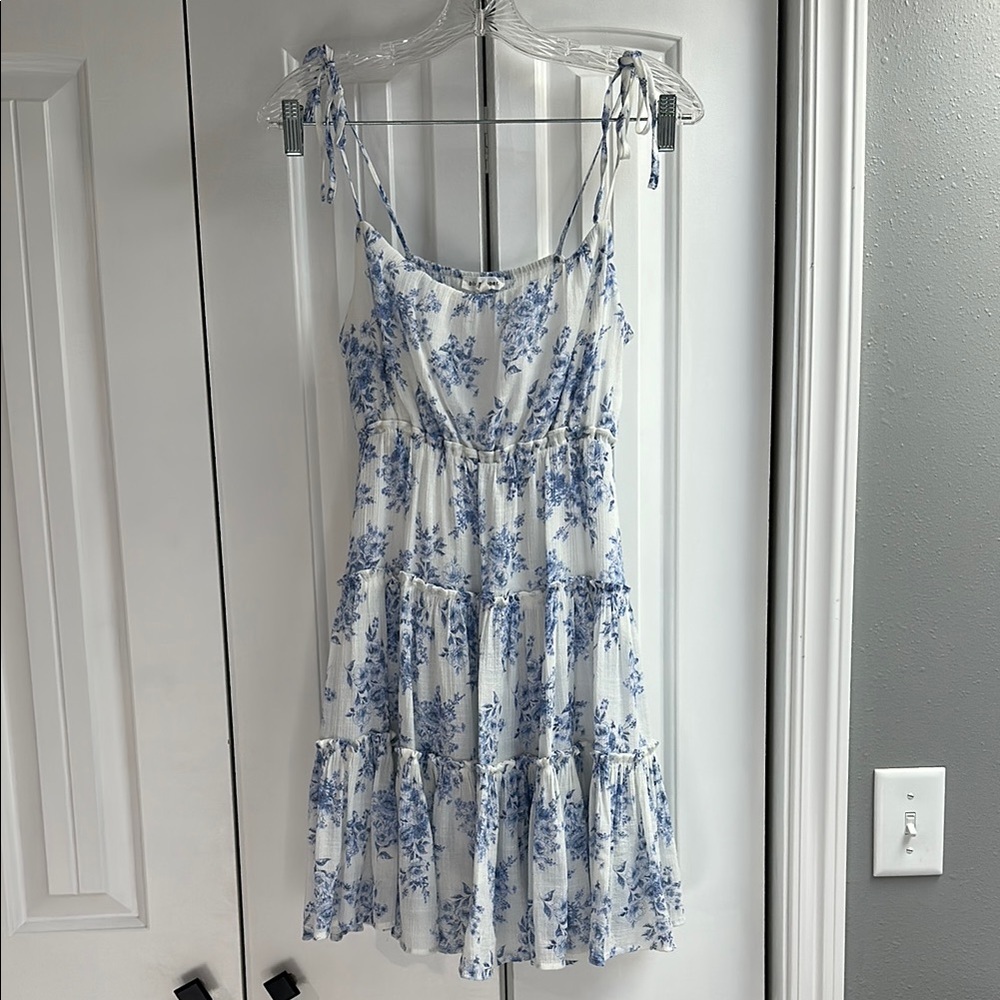Blu Pepper Floral Blue and White Summer Dress